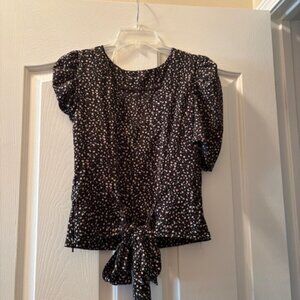 Wrap Tie Printed Top